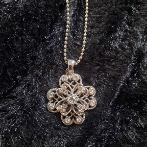 Lia Sophia Silver Clover Necklace
